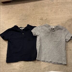 H&M Kids Short Sleeve Tees in Dark Blue and Light Gray